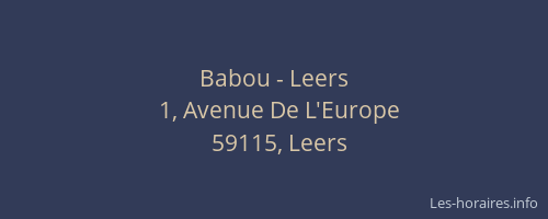 Babou - Leers
