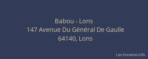 Babou - Lons