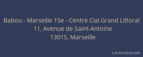 Babou - Marseille 15e - Centre Cial Grand Littoral