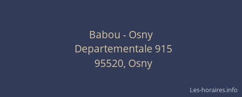 Babou - Osny