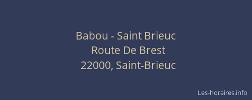 Babou - Saint Brieuc