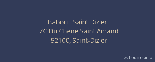 Babou - Saint Dizier
