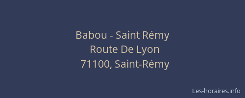 Babou - Saint Rémy