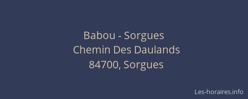 Babou - Sorgues