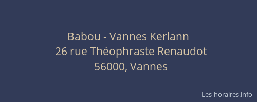 Babou - Vannes Kerlann