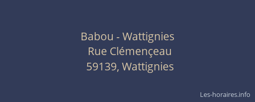 Babou - Wattignies