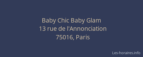 Baby Chic Baby Glam