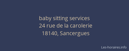 baby sitting services