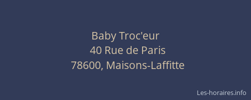 Baby Troc'eur