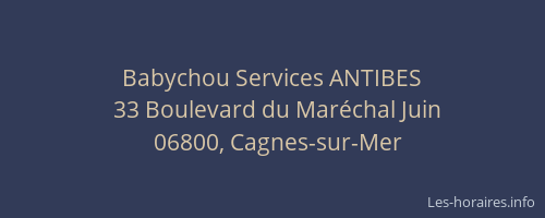Babychou Services ANTIBES