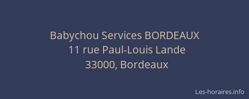 Babychou Services BORDEAUX