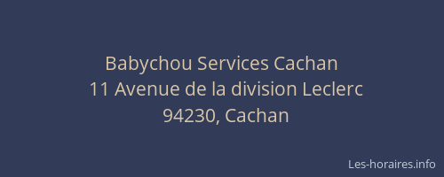 Babychou Services Cachan