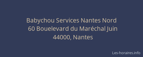 Babychou Services Nantes Nord