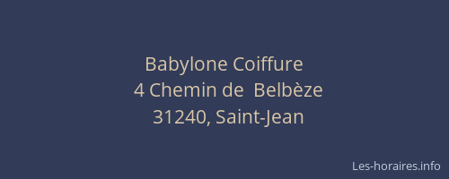 Babylone Coiffure