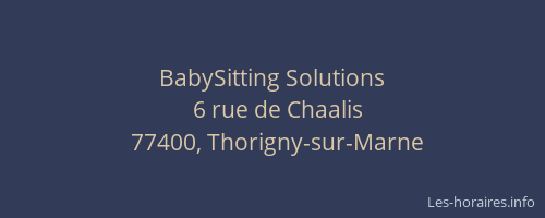 BabySitting Solutions