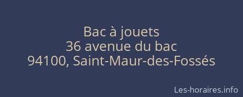 Bac à jouets