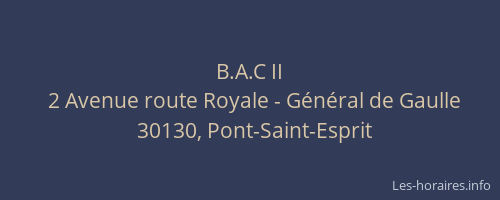 B.A.C II