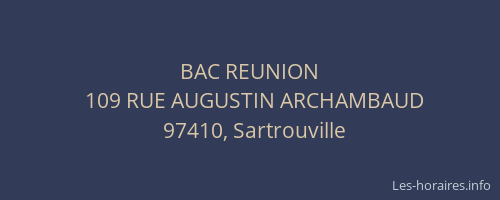 BAC REUNION