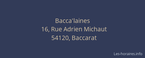 Bacca'laines