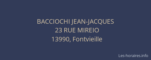 BACCIOCHI JEAN-JACQUES