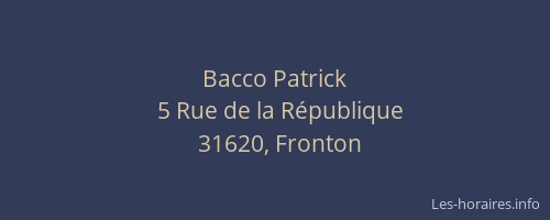 Bacco Patrick