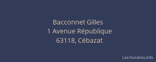 Bacconnet Gilles