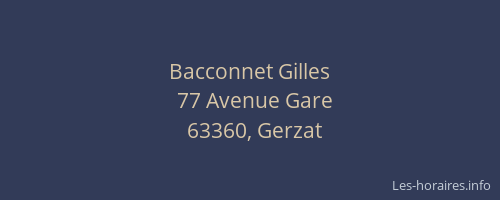 Bacconnet Gilles