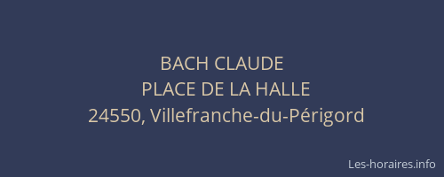 BACH CLAUDE