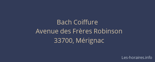 Bach Coiffure