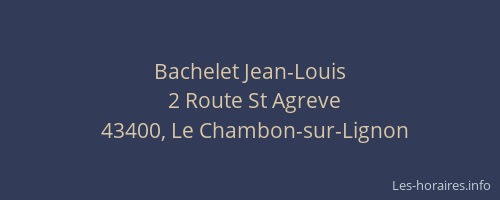 Bachelet Jean-Louis