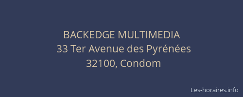 BACKEDGE MULTIMEDIA
