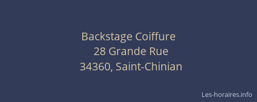 Backstage Coiffure