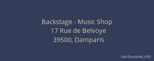 Backstage - Music Shop