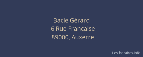 Bacle Gérard