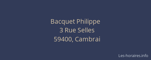 Bacquet Philippe