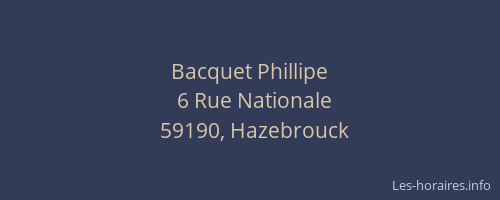 Bacquet Phillipe