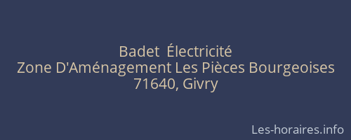 Badet  Électricité