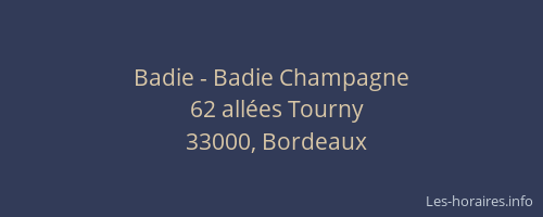 Badie - Badie Champagne