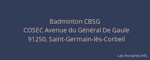 Badminton CBSG