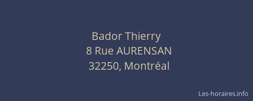 Bador Thierry