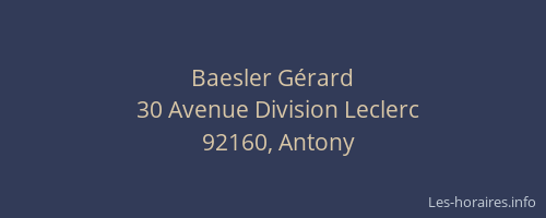Baesler Gérard