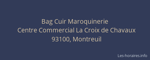 Bag Cuir Maroquinerie