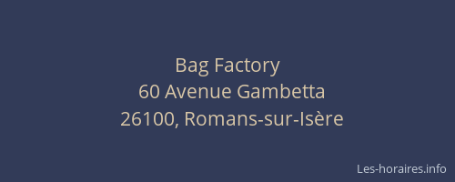 Bag Factory