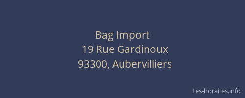 Bag Import