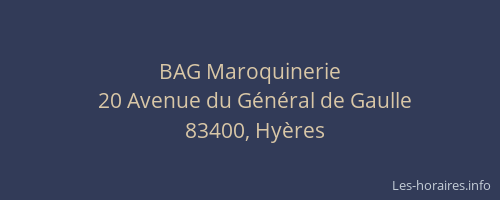 BAG Maroquinerie