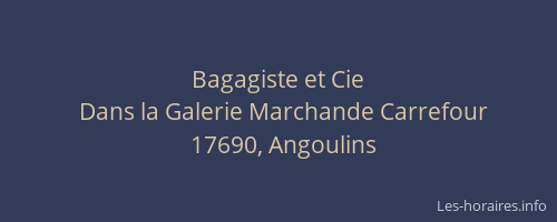 Bagagiste et Cie