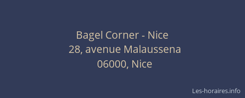 Bagel Corner - Nice