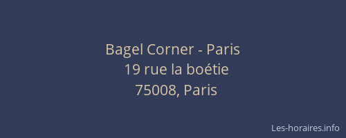 Bagel Corner - Paris
