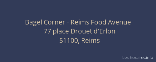Bagel Corner - Reims Food Avenue