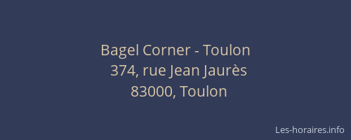 Bagel Corner - Toulon